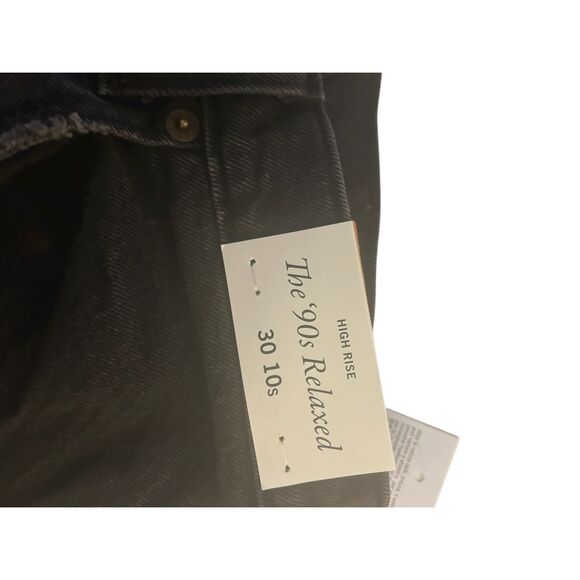 NWT Abercrombie & Fitch The 90’s Relaxed Jeans High Rise Black Size 10s / 30 - Picture 5 of 16